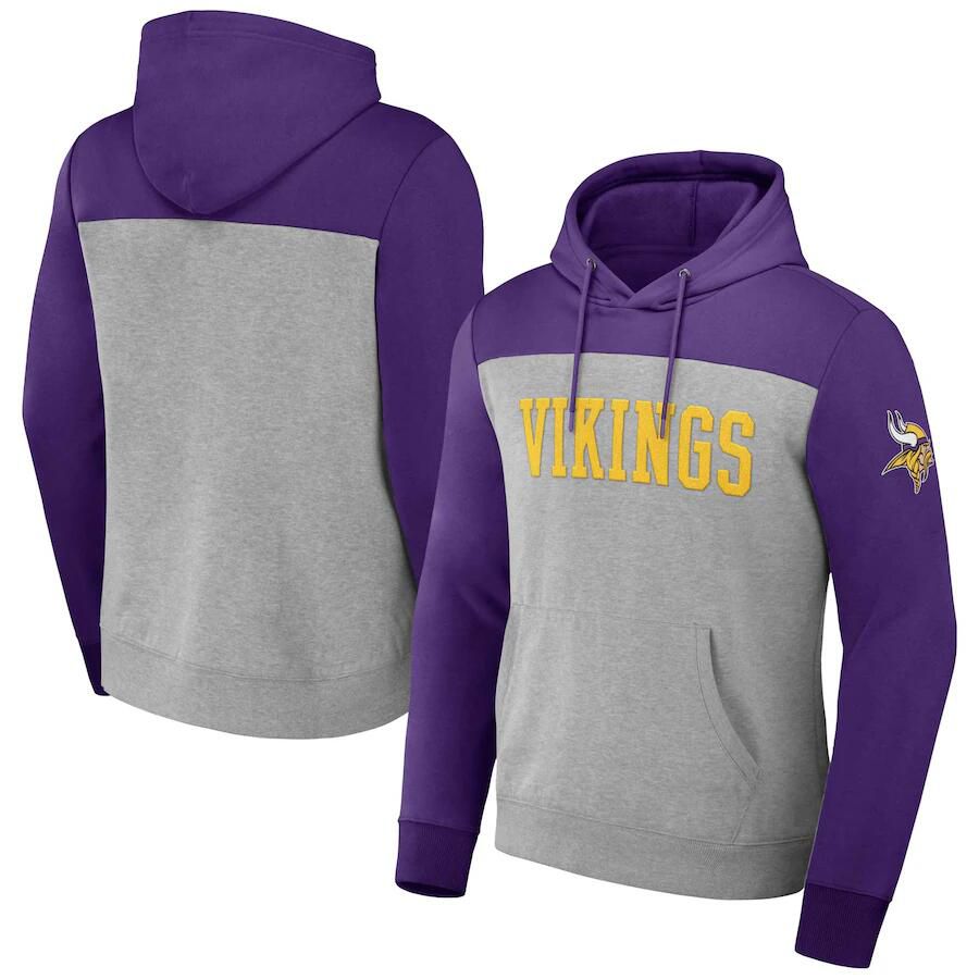 Men 2023 NFL Minnesota Vikings grey Sweatshirt style 1->indianapolis colts->NFL Jersey